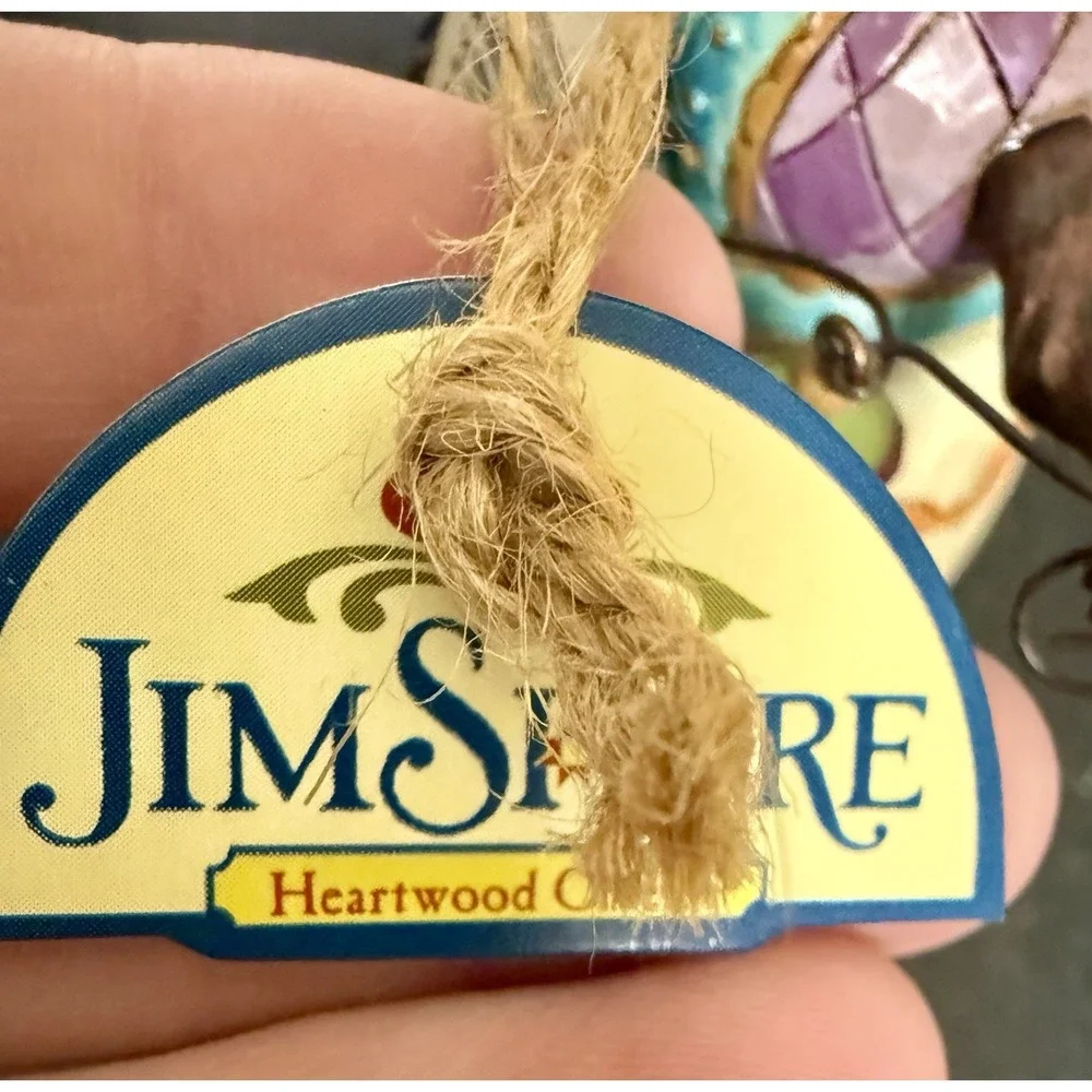 Jim Shore Heartwood Creek Snow Man w/ Broom Ornament